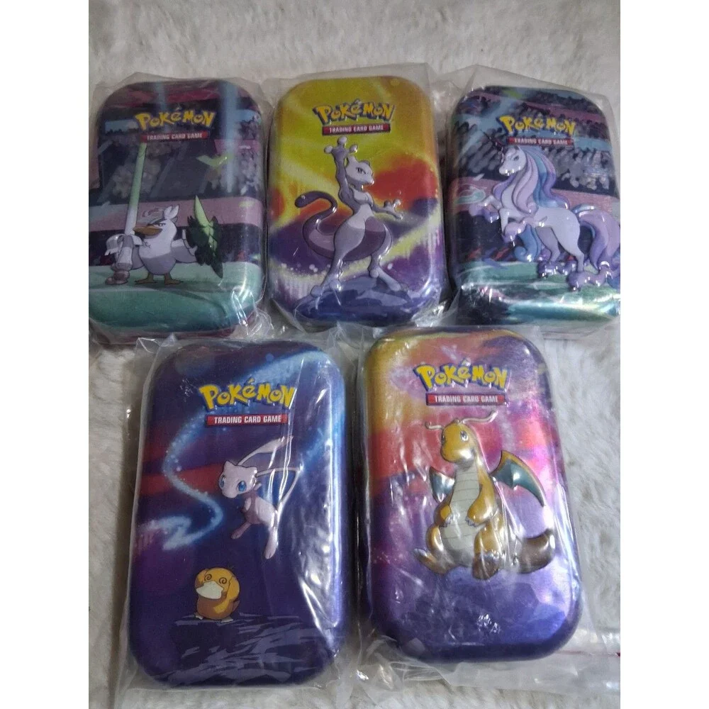 Pokemon Trading Card Game Tins Lot of 5
